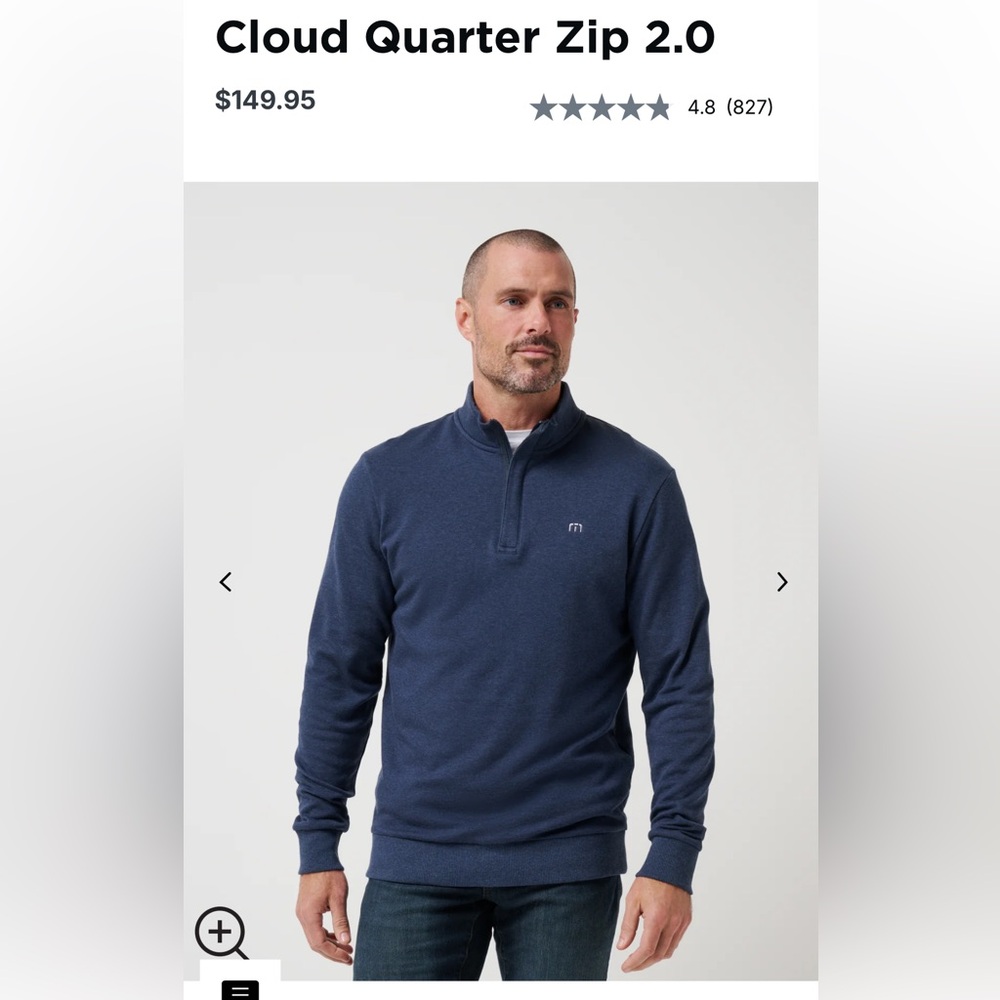 Travis Mathew Cloud Quarter Zip 2.0